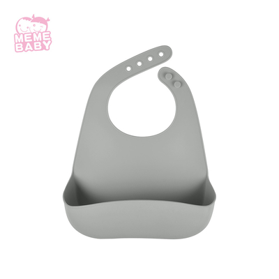 LFGB BPA Free Waterproof Silicone Bib Gift Set Blue Color
