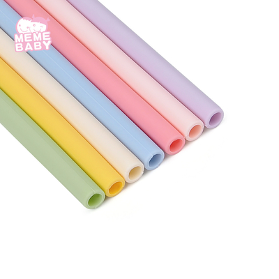 Animal Shape Baby Silicone Drinking Straw Custom Soft Foldable