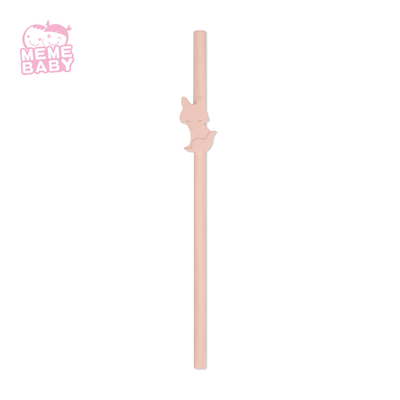 Animal Shape Baby Silicone Drinking Straw Custom Soft Foldable