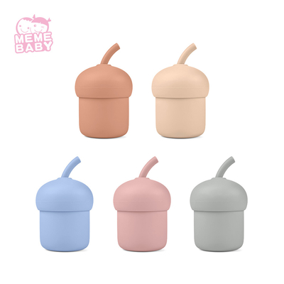 Cute Cake Shape Silicone Sippy Cup Eco Nodic Christmas Kids Dinner Gift Set