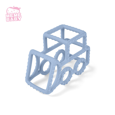 Non Toxic Silicone Molar Teether Chewable Cute Disney Car Kids Play Teething Rattle Toy