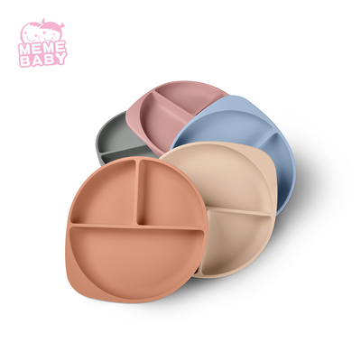 OEM Service Non Toxic Silicone Dinner Plate Round For Children