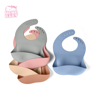 Feeding Silicone Baby Bib Big Food Catching Eco Friendly Sustainable Infant Kid