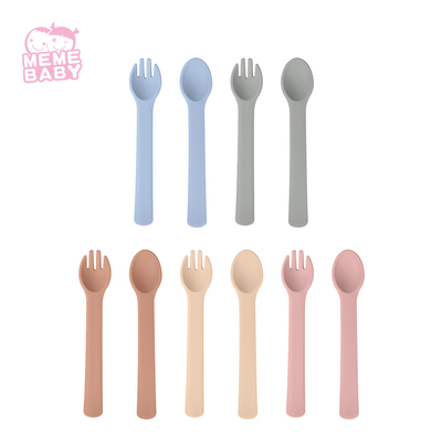 Minimalist Style Silicone Fork And Spoon Set With BSCI Certificate