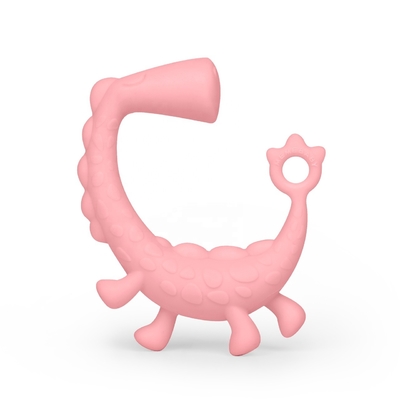 Cute Brachiosaurus Teething Ring Pacifier Customized Easy To Grasp