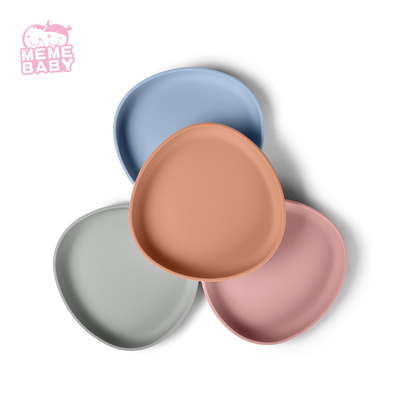 MeMe Baby Reusable Infant Use Silicone Dinner Plate Dinnerware Set