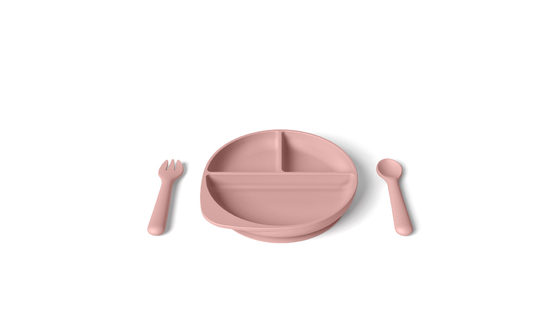 Baby Feeding No Slip Silicone Bib And Plate Set Waterproof
