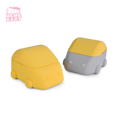 Silicone Baby Bowl Car Weaning Dinnerware Set Environmentally Friendly Kid WIth Lid
