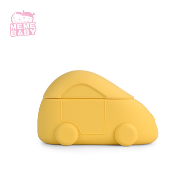 Silicone Baby Bowl Car Weaning Dinnerware Set Environmentally Friendly Kid WIth Lid