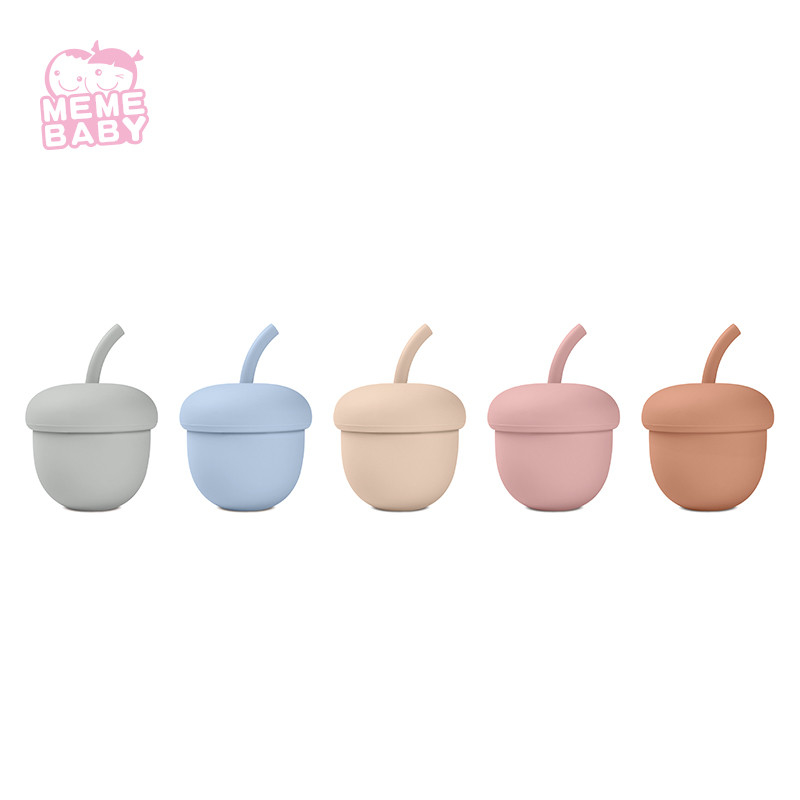 Baby Use Chestnut Shaped Silicone Reusable Cups BPA Free small