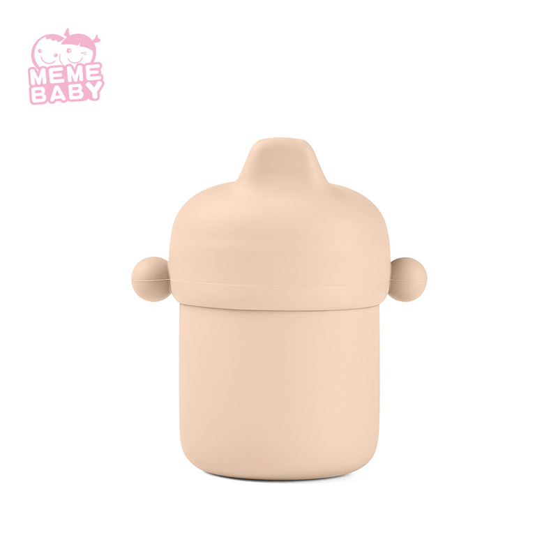 Anti Drip Microwave Safe Silicone Sippy Cup Baby Use With Lid